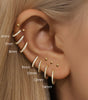 Classic Waterproof Pave Hoop Huggie Earrings with Cubic Zirconia – Margerye