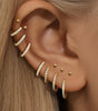 Classic Waterproof Pave Hoop Huggie Earrings with Cubic Zirconia – Margerye
