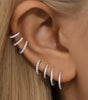 Classic Waterproof Pave Hoop Huggie Earrings with Cubic Zirconia – Margerye