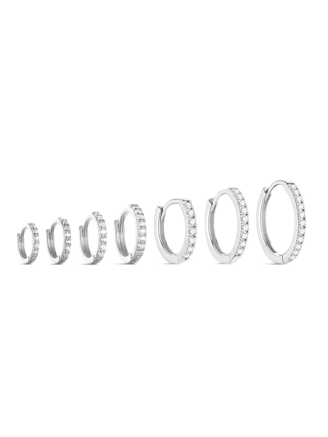 Classic Waterproof Pave Hoop Huggie Earrings with Cubic Zirconia – Margerye