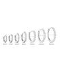 Classic Waterproof Pave Hoop Huggie Earrings with Cubic Zirconia – Margerye
