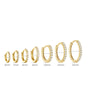 Classic Waterproof Pave Hoop Huggie Earrings with Cubic Zirconia – Margerye