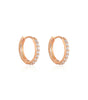 Classic Waterproof Pave Hoop Huggie Earrings with Cubic Zirconia – Margerye
