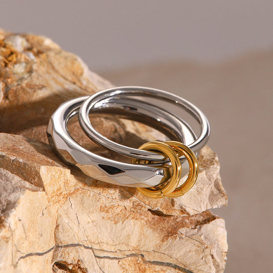 Double Layer Gold Ring for Everyday Wear – Charity