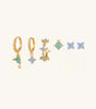 Elegant Flower Star Earrings with Cubic Zirconia - Joane