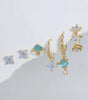 Elegant Flower Star Earrings with Cubic Zirconia - Joane