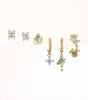 Elegant Flower Star Earrings with Cubic Zirconia - Joane