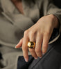 Elegant Gold Spherical Ring – Alfraye