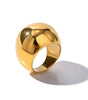 Elegant Gold Spherical Ring – Alfraye