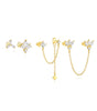 Elegant Clover Pendant Earrings with Cubic Zirconia - Sayer