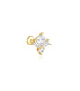 Elegant Clover Pendant Earrings with Cubic Zirconia - Sayer