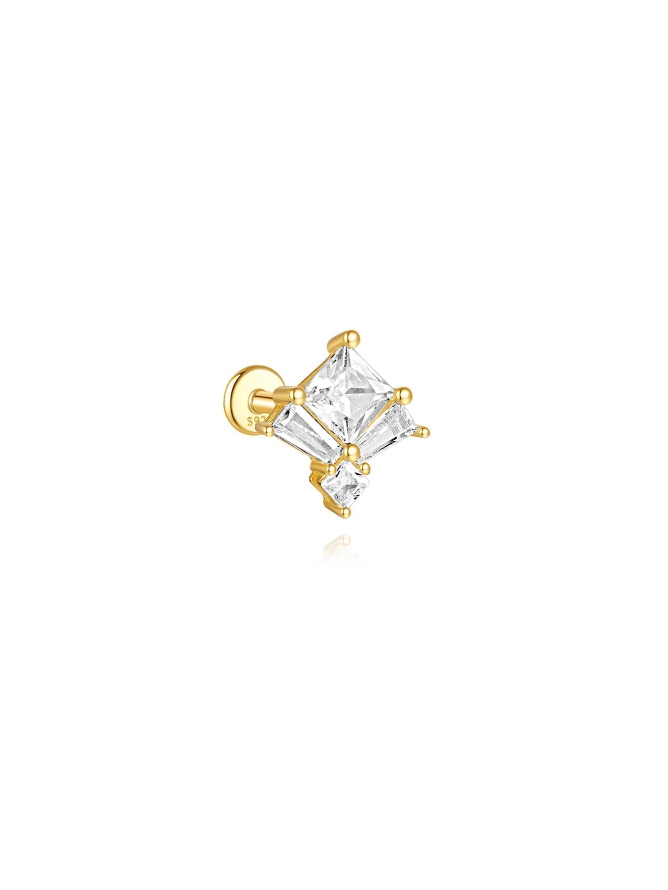 Elegant Clover Pendant Earrings with Cubic Zirconia - Sayer