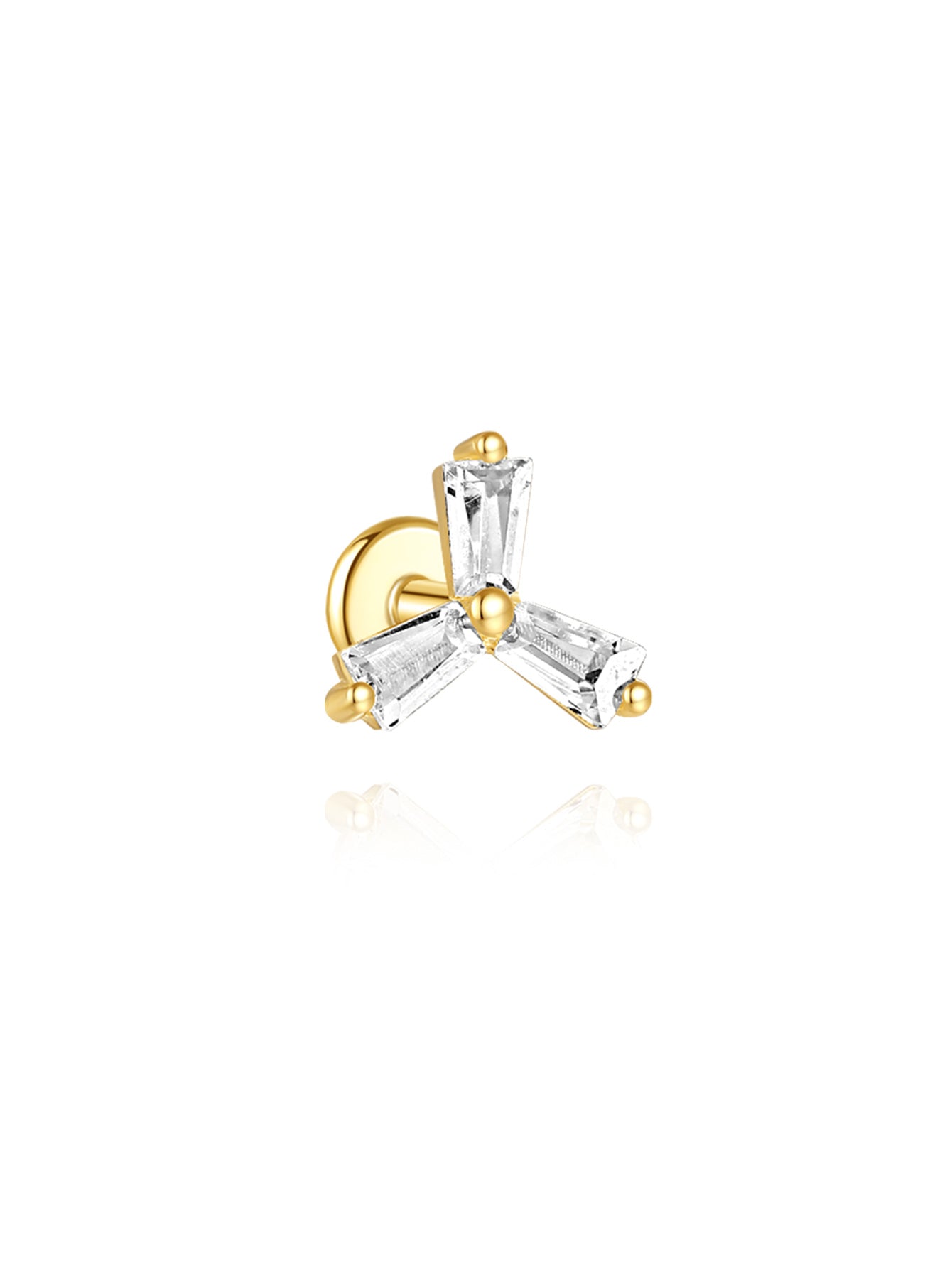 Elegant Clover Pendant Earrings with Cubic Zirconia - Sayer