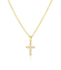 Elegant Adjustable Length Cross Necklace with Cubic Zirconia – Knody