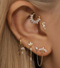 Elegant Flower Earrings with Cubic Zirconia - Harper