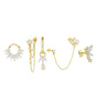 Elegant Flower Earrings with Cubic Zirconia - Harper