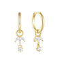 Elegant Flower Earrings with Cubic Zirconia - Harper