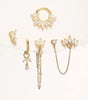 Elegant Flower Earrings with Cubic Zirconia - Harper