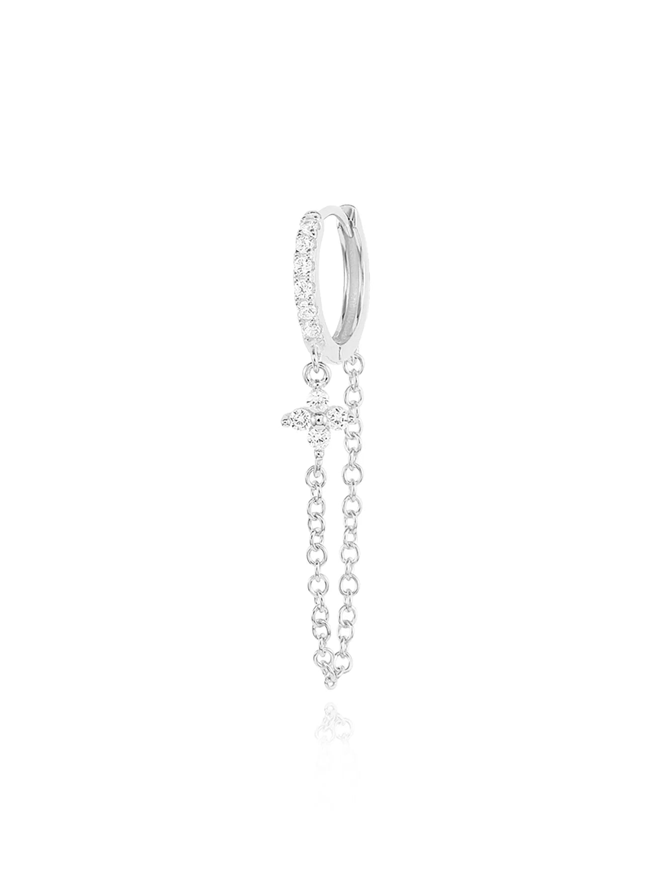 Elegant Flower Earrings with Cubic Zirconia – Georgia