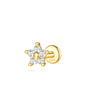 Elegant Flower Earrings with Cubic Zirconia – Georgia