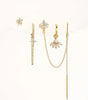 Elegant Flower Earrings with Cubic Zirconia – Georgia