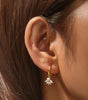 Elegant Flower Earrings with Cubic Zirconia – Georgia