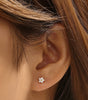 Elegant Flower Earrings with Cubic Zirconia – Georgia
