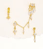 Elegant Ice Crystal Pendant Earrings with Cubic Zirconia – Denise