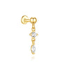 Elegant Ice Crystal Pendant Earrings with Cubic Zirconia – Denise