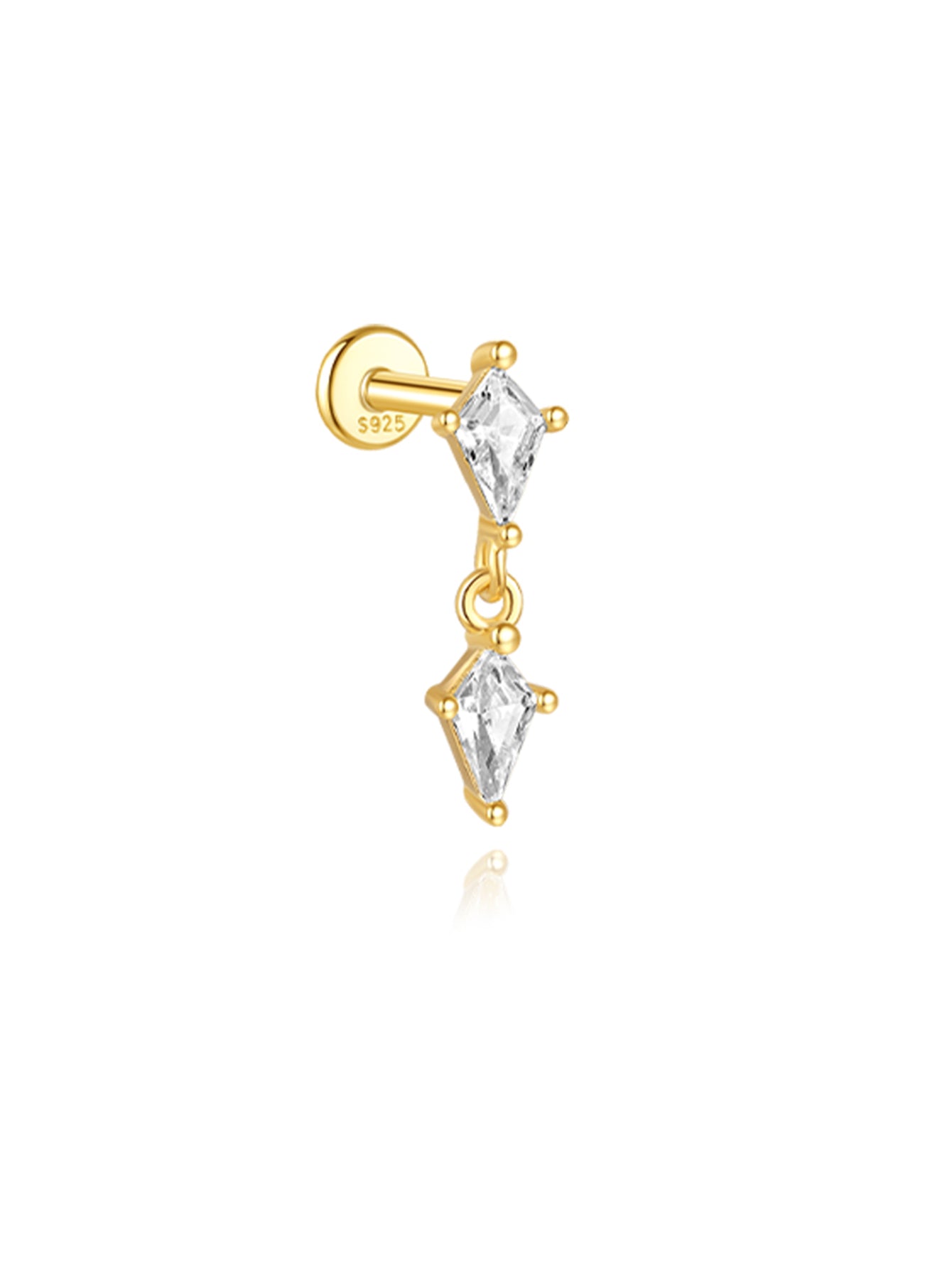 Elegant Ice Crystal Pendant Earrings with Cubic Zirconia – Denise