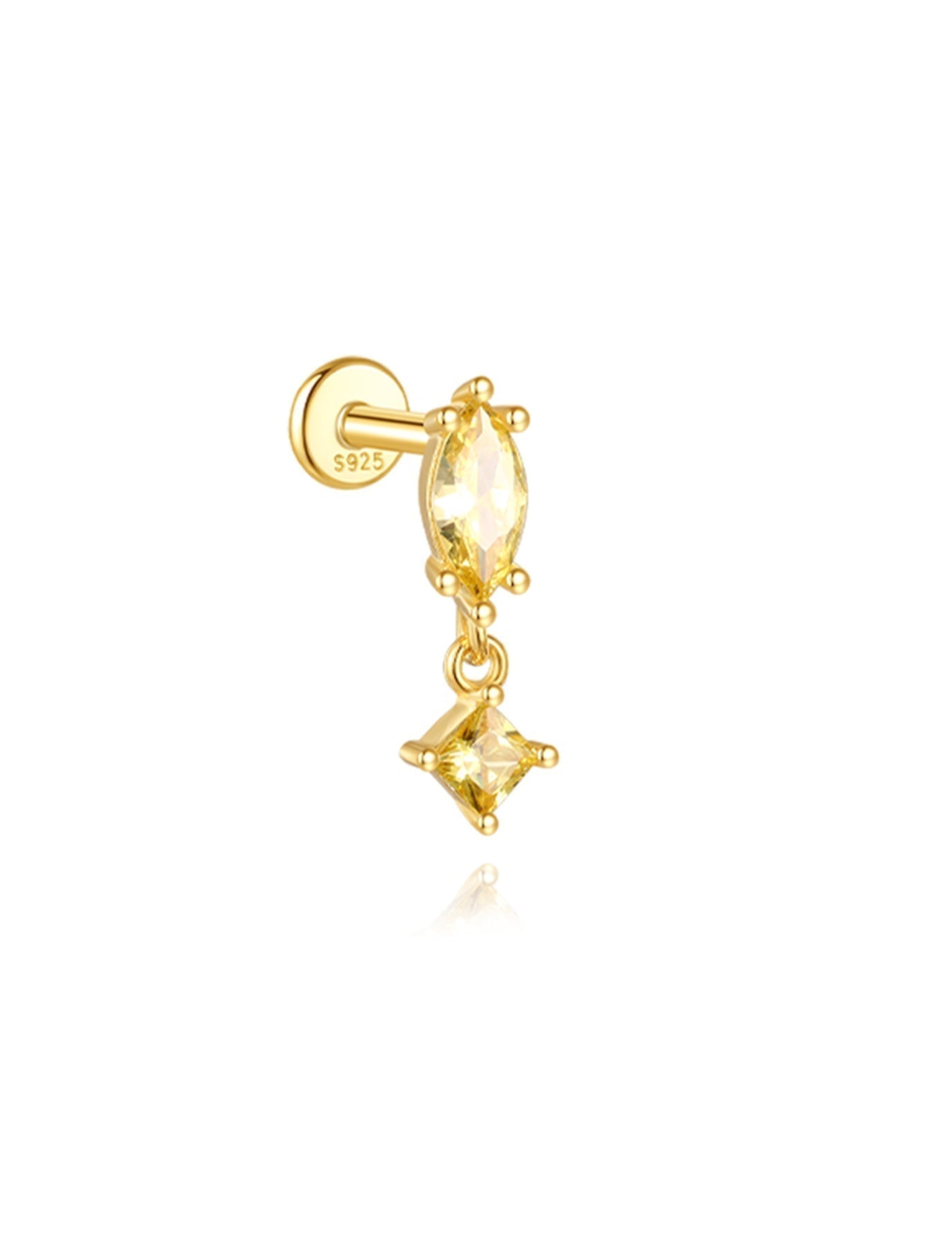 Elegant Ice Crystal Pendant Earrings with Cubic Zirconia – Denise
