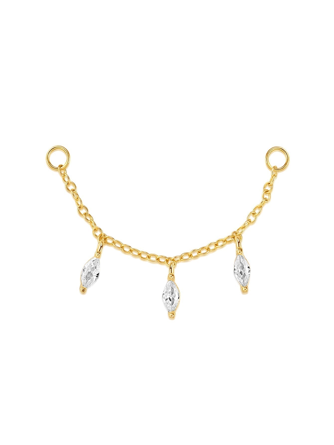 Elegant Ice Crystal Pendant Earrings with Cubic Zirconia – Denise