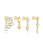 Elegant Ice Crystal Pendant Earrings with Cubic Zirconia – Denise