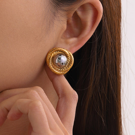 Elegant 925 Sterling Silver and 18K Gold Plated Old Money Style Earrings – Ardalle