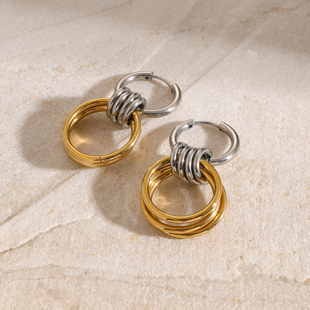 Elegant 925 Sterling Silver and 18K Gold Plated Old Money Style Earrings – Ardalle