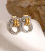 Elegant 925 Sterling Silver and 18K Gold Plated Old Money Style Earrings – Ardalle