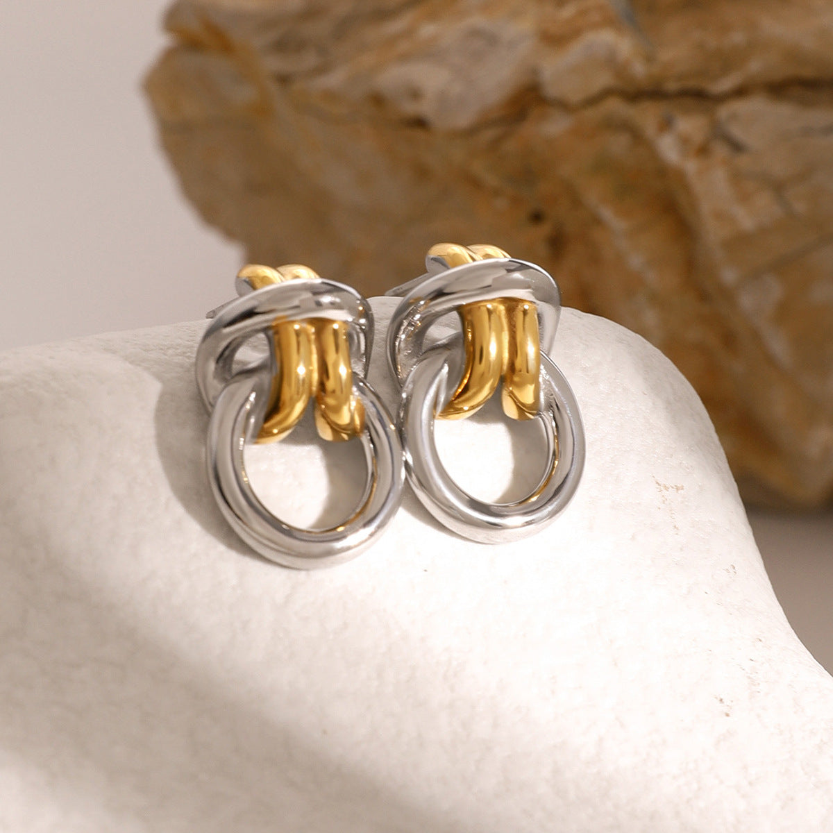 Elegant 925 Sterling Silver and 18K Gold Plated Old Money Style Earrings – Ardalle