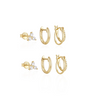 Elegant Earrings Set with Cubic Zirconia – Unice