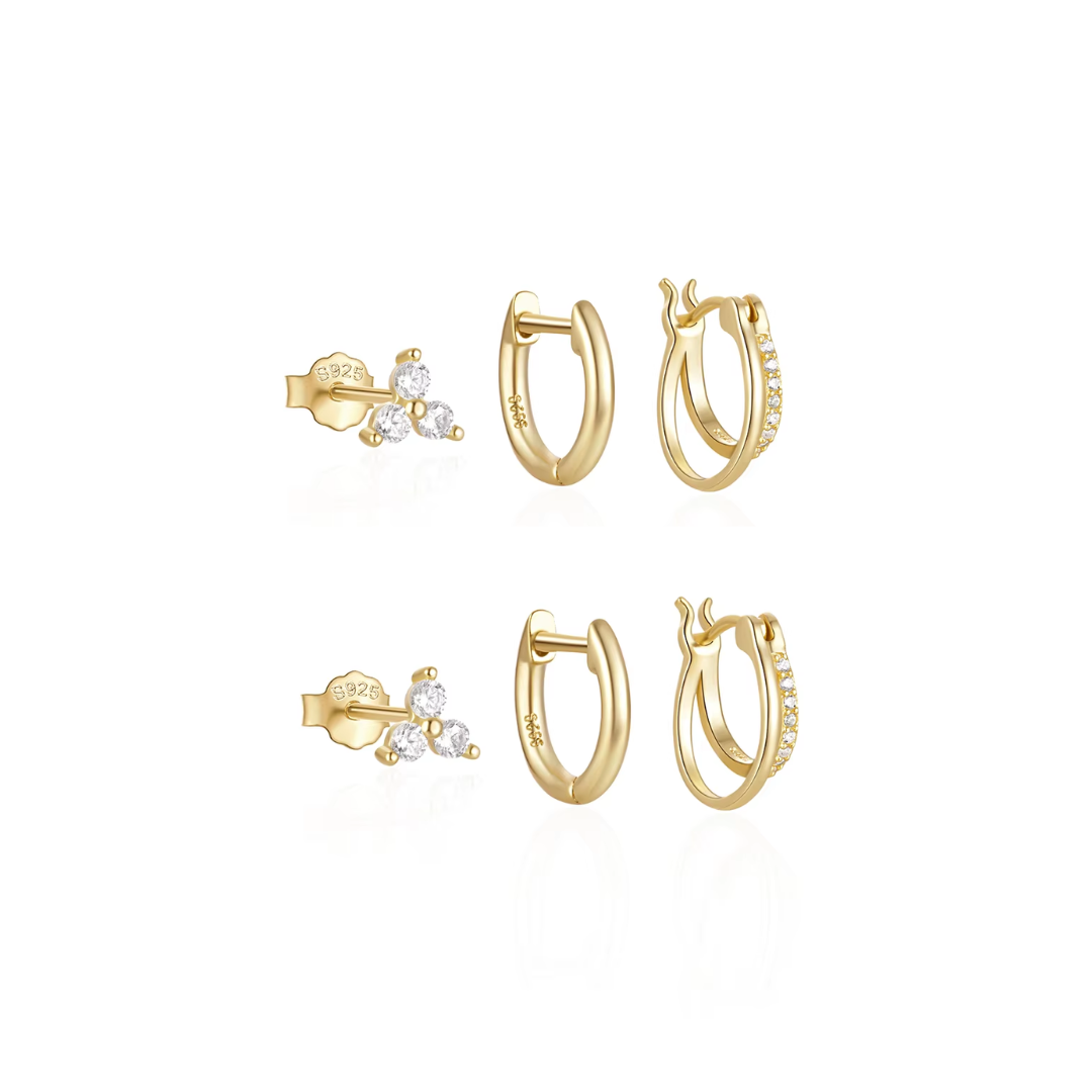 Elegant Earrings Set with Cubic Zirconia – Unice