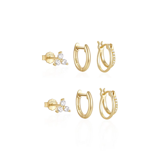 Elegant Earrings Set with Cubic Zirconia – Unice