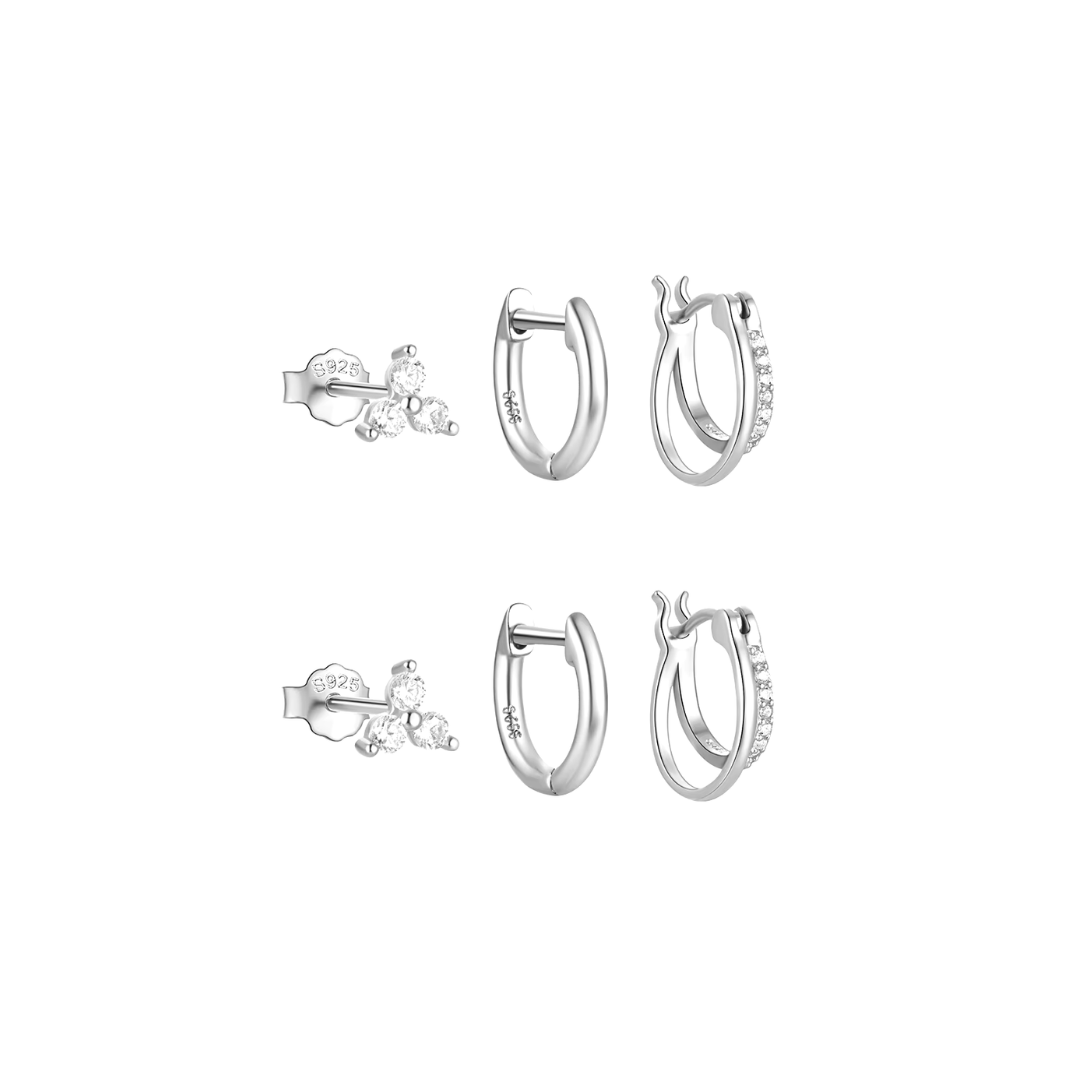 Elegant Earrings Set with Cubic Zirconia – Unice