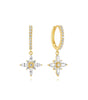 Elegant  Flower Earrings with Cubic Zirconia Inlay – Phoebe