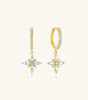 Elegant  Flower Earrings with Cubic Zirconia Inlay – Phoebe