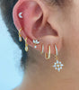 Elegant  Flower Earrings with Cubic Zirconia Inlay – Phoebe