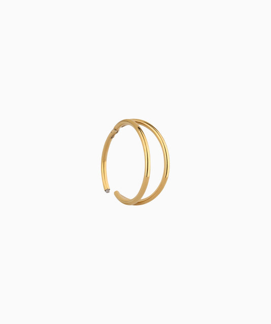 Double Hoop Clicker Earrings Available in Multiple Sizes - Lowthe
