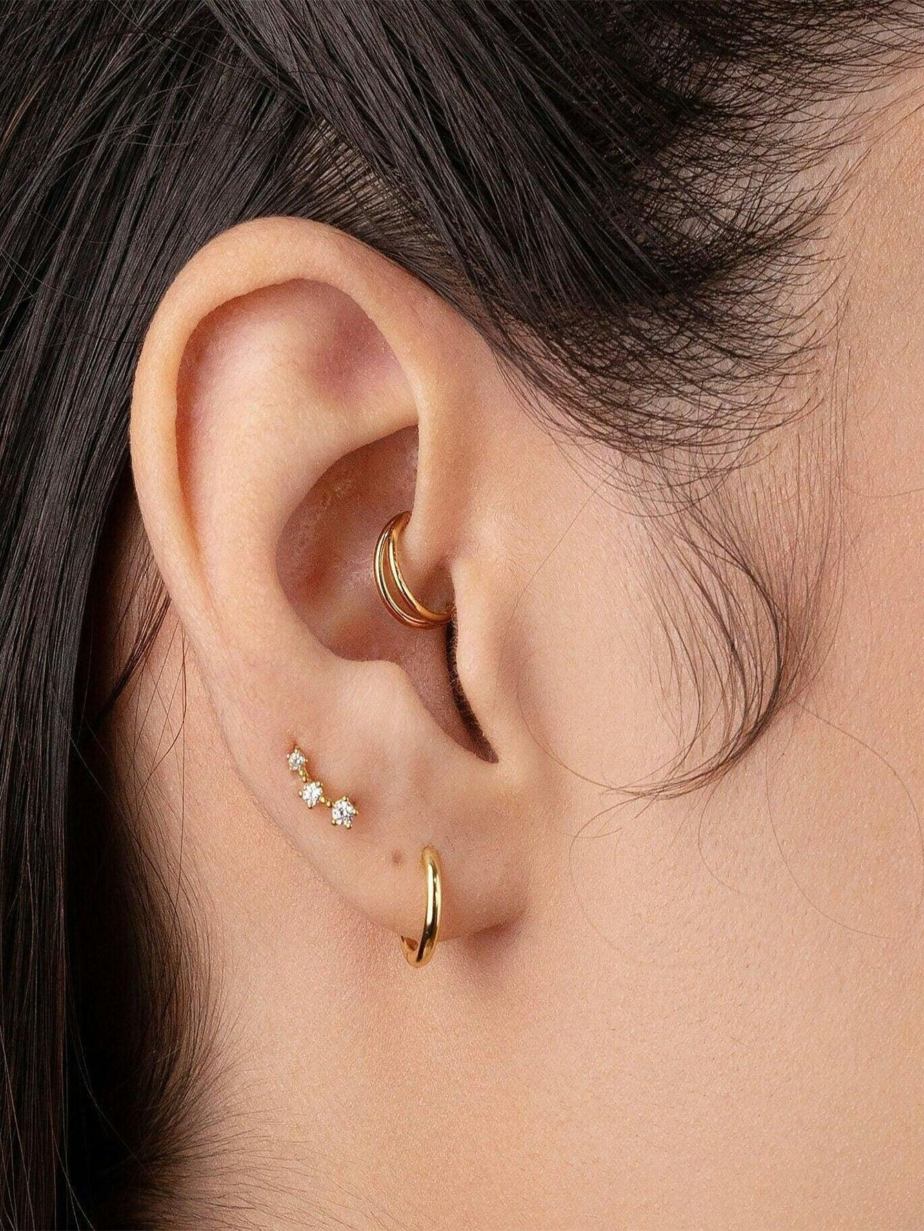 Double Hoop Clicker Earrings Available in Multiple Sizes - Lowthe