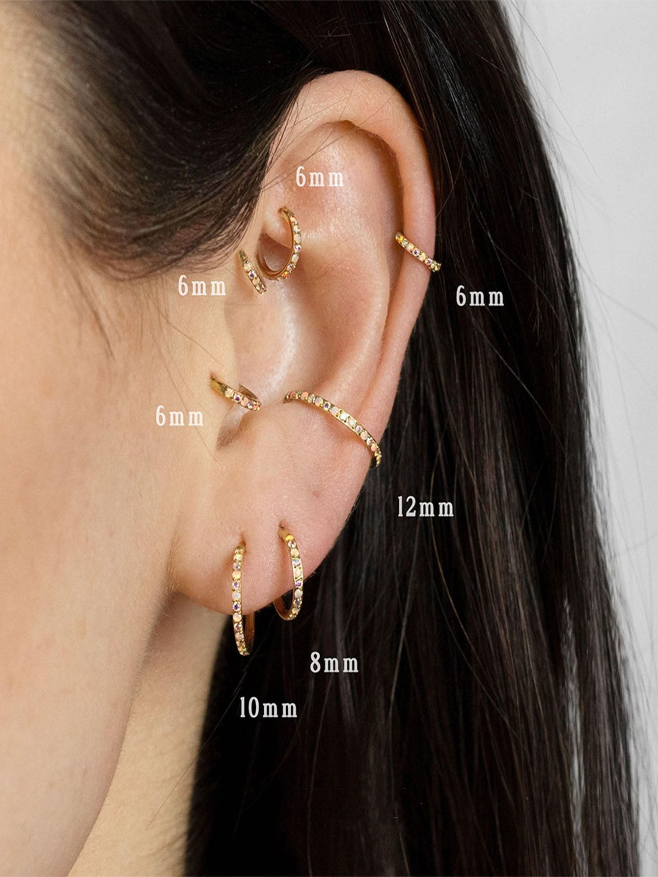 Opal and CZ Round Paved Earring – Florence