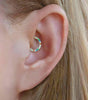 Rainbow Clicker Hoop with CZ for Daith and Septum Piercings - Everdon
