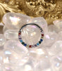 Rainbow Clicker Hoop with CZ for Daith and Septum Piercings - Everdon