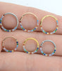 Rainbow Clicker Hoop with CZ for Daith and Septum Piercings - Everdon